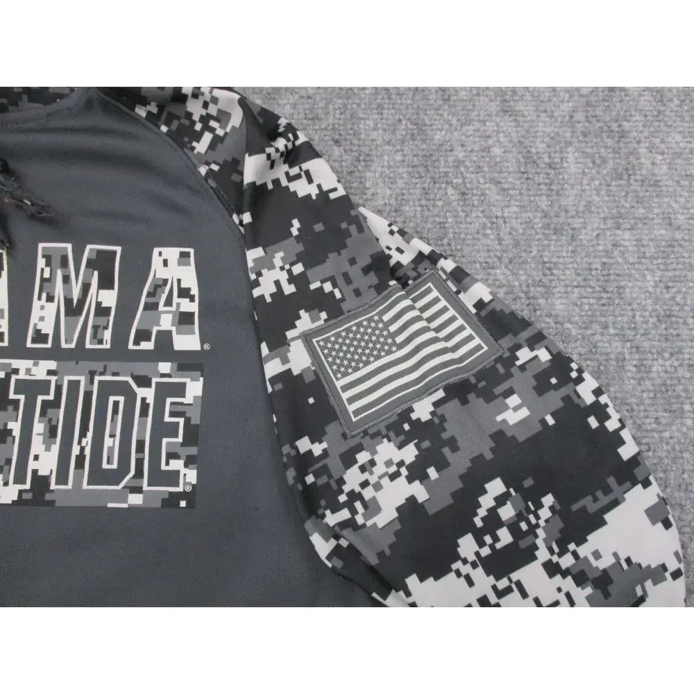 Alabama Crimson Tide Hoodie Mens Medium Gray Camo NCAA Football Colosseum OHT - Picture 10 of 16